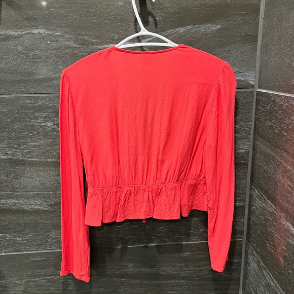 Aritzia Tie Front Blouse - Picture 3 of 6